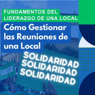 Cómo Gestionar las Reuniones de una Local - azul y verde